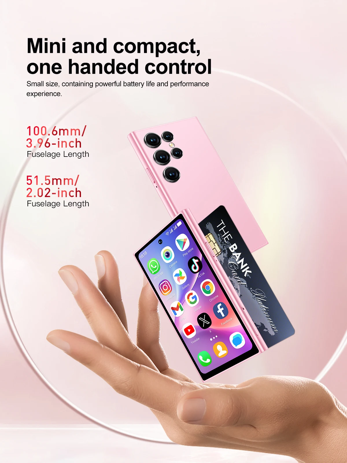 SERVO S27 MINI Android OS Mini Smartphone 4G LTE 16GB/64GB ROM Play Store WiFi Face Unlock 2 SIM 4.0" Pocket Small Smart Phones