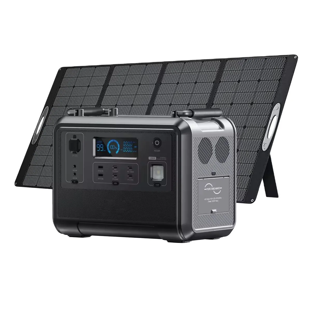 # LiFePO4 300W-1200W Portable Power Station Solar Generator External Battery With Pure Sine Wave MPPT For Camping & Home Use
