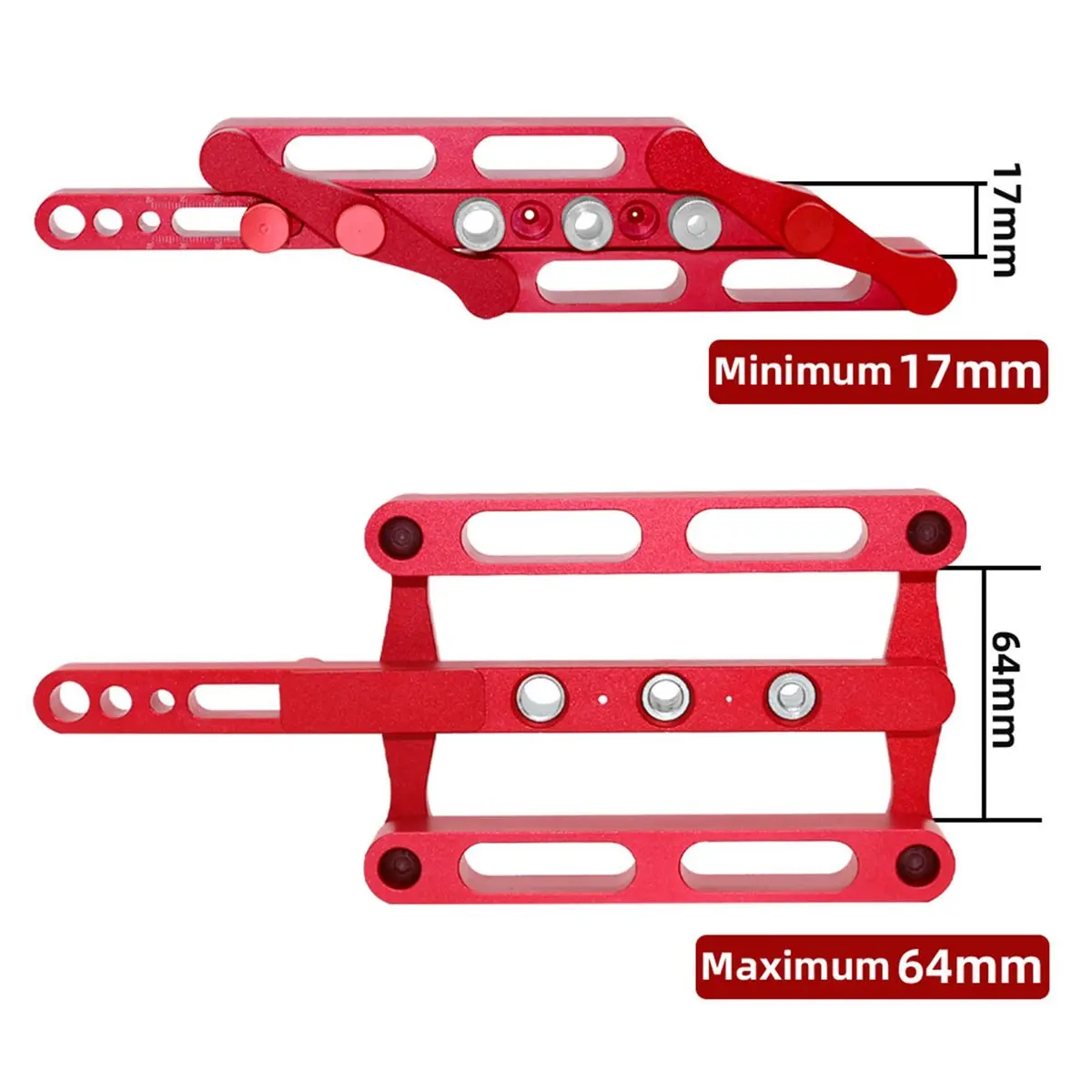 Budget-Friendly-Woodworking Joinery Hole Drill Guide Self Centering Punching Locator Tool Positioner Locator for Metric Dowels 6