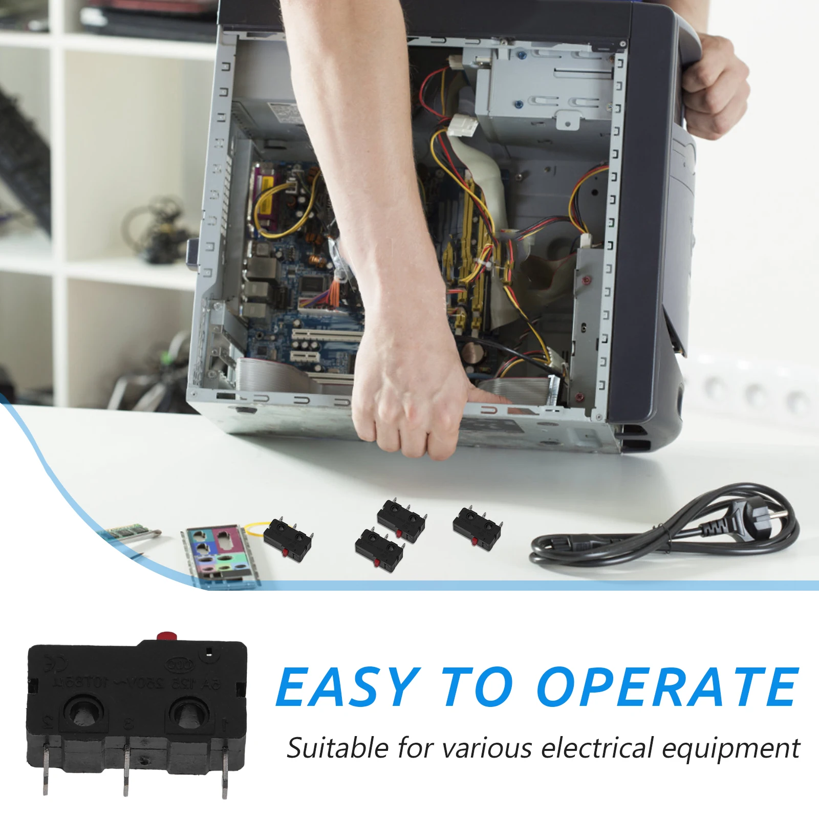 

10Pcs Micro Switches Durable Limit Switch Replacement for Home Appliances Stable and Long Lasting Limit Switch