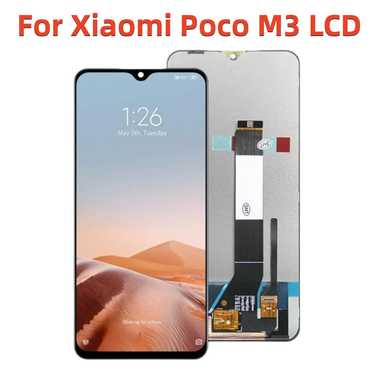 

6.53'' Original Poco M3 M2010J19CG Display with Frame, for Xiaomi Redmi 9T J19S Lcd Display Touch Screen Digitizer Replacement