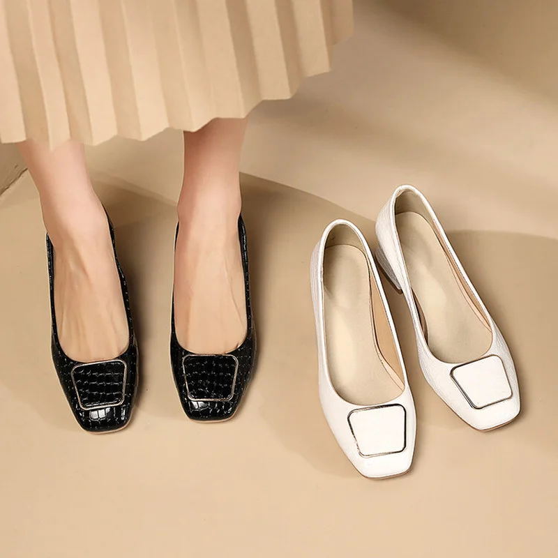 FXYCMMCQ  2022 Early Spring New All-match Thick Bottom Square Heel Ladies Sexy Shoes C22-03