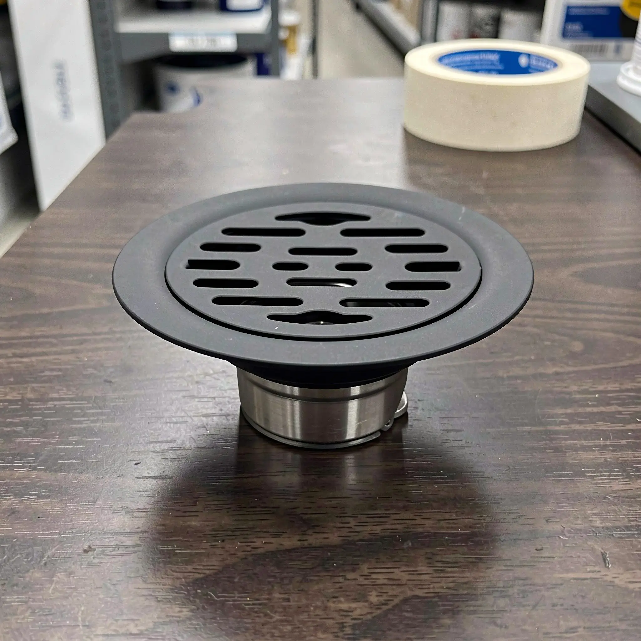 1Pcs Stainless Steel Floor Drain Round Black Large Opening Deodorizing Cover for Bathroom Balcony Washing Machine Sewer