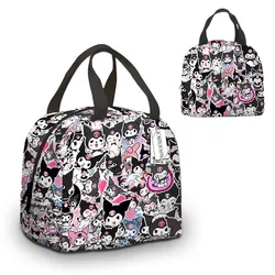 New Sanrio Cartoon Insulated Cinnamon Dog Kuromi Portable Lunch Bag Lunch Box Bag Student Office Workers Bring Meal Storage Bag