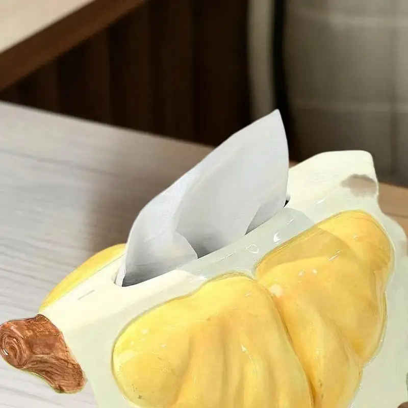 

2025 New Durian Shaped Paper Towel Holder Creative Large Capacity Tissue Storage Box Smooth Paper Container Tissue Box