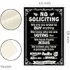 No Soliciting Garden Flag 13×18 Inch No Trespassing Home Yard Decor jjp