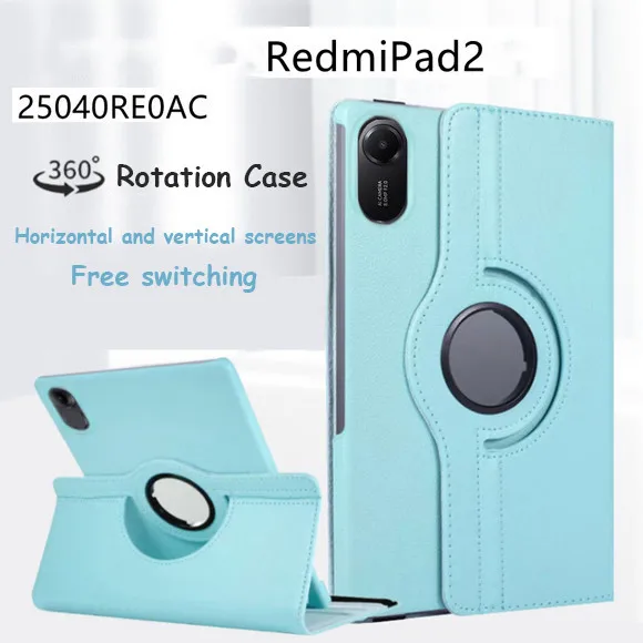 

360 ° Вращающийся кожаный чехол для планшета для Xiaomi Redmi Pad 2 11 дюймов 2025 SE 8.7 4G Xiaomi Pad 7 7Pro 11.2 5 5Pro 6 6Pro 11 дюймов 2024