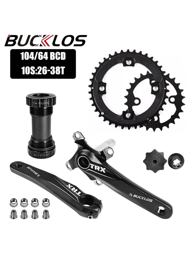 AliExpress BUCKLOS 2*10S MTB Crankset 104/64 BCD Mountain Bike Crankset 26T 38T 20 Speed Bicycle Integrated Crank Set BB68