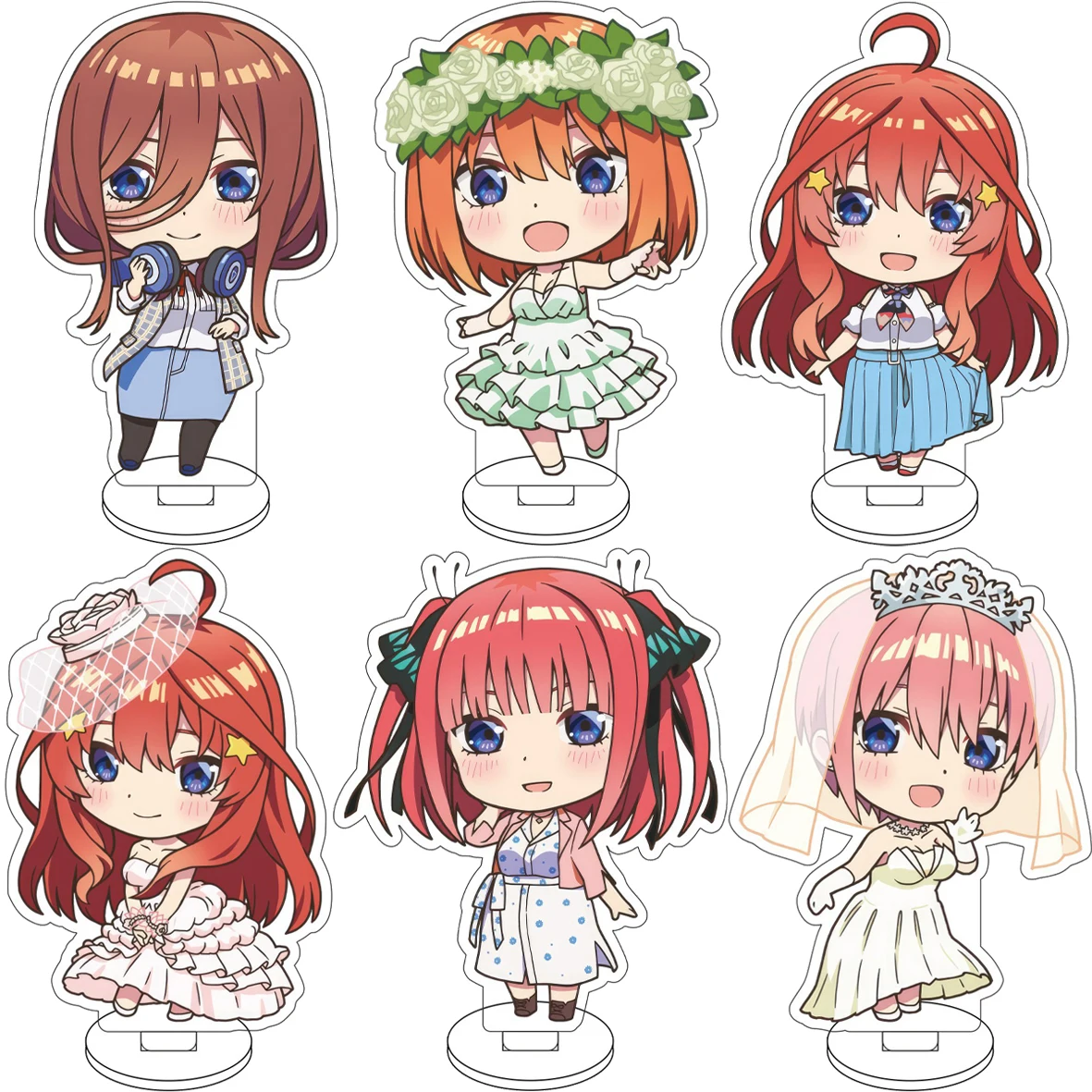 

10CM Anime The Quintessential Quintuplets Cos Nakano Ichika Nakano Nino Nakano Miku Itsuki Figure Acrylic Stand Cute Ornaments