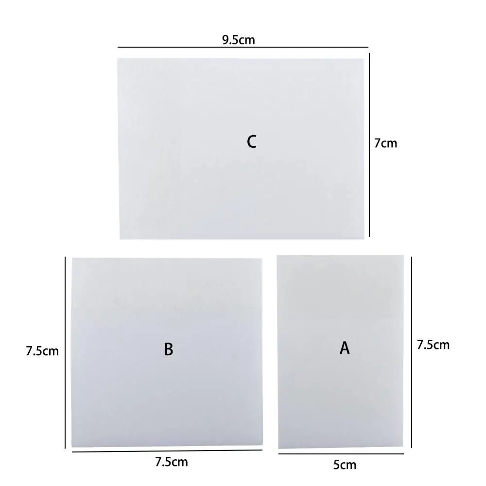 50 Sheets N times School Stationery Students Notebook Transparent Note Paper PET Stickers Memo Pad Transparent Sticky Notes