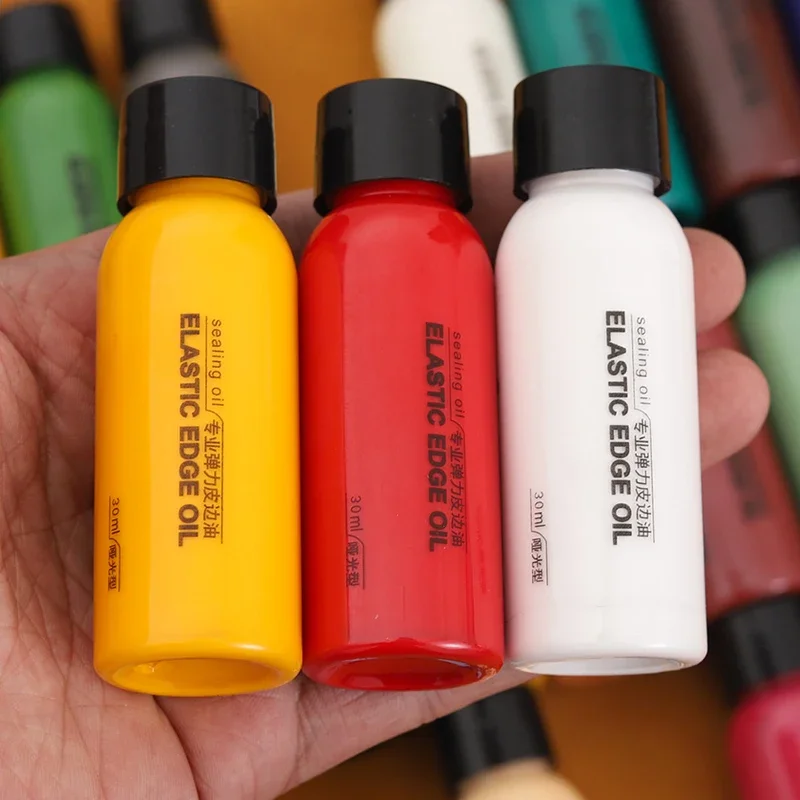 24 cores profissional borda de couro pintura tintura a óleo borda curativo cor diy artesanato couro sapato bordas casacos acabamento de couro suprimentos