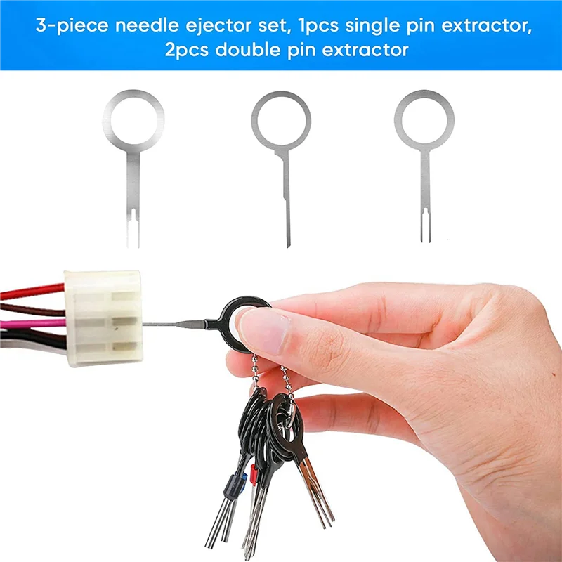 

246PCS Terminal Extractor Removal Kit Depinning Key Tool Set For Car Household Devices, Wire Connector Tool With Bag-N25R