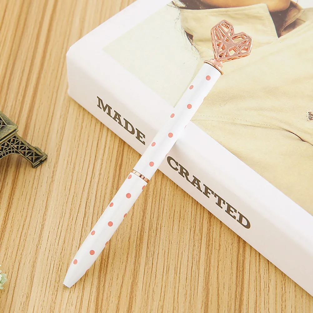 

5 шт. очаровательных шариковых ручек в форме сердца, металлический корпус премиум-класса, ручка для плавного письма, для школы, офиса, подписи, рисования, рукоделия