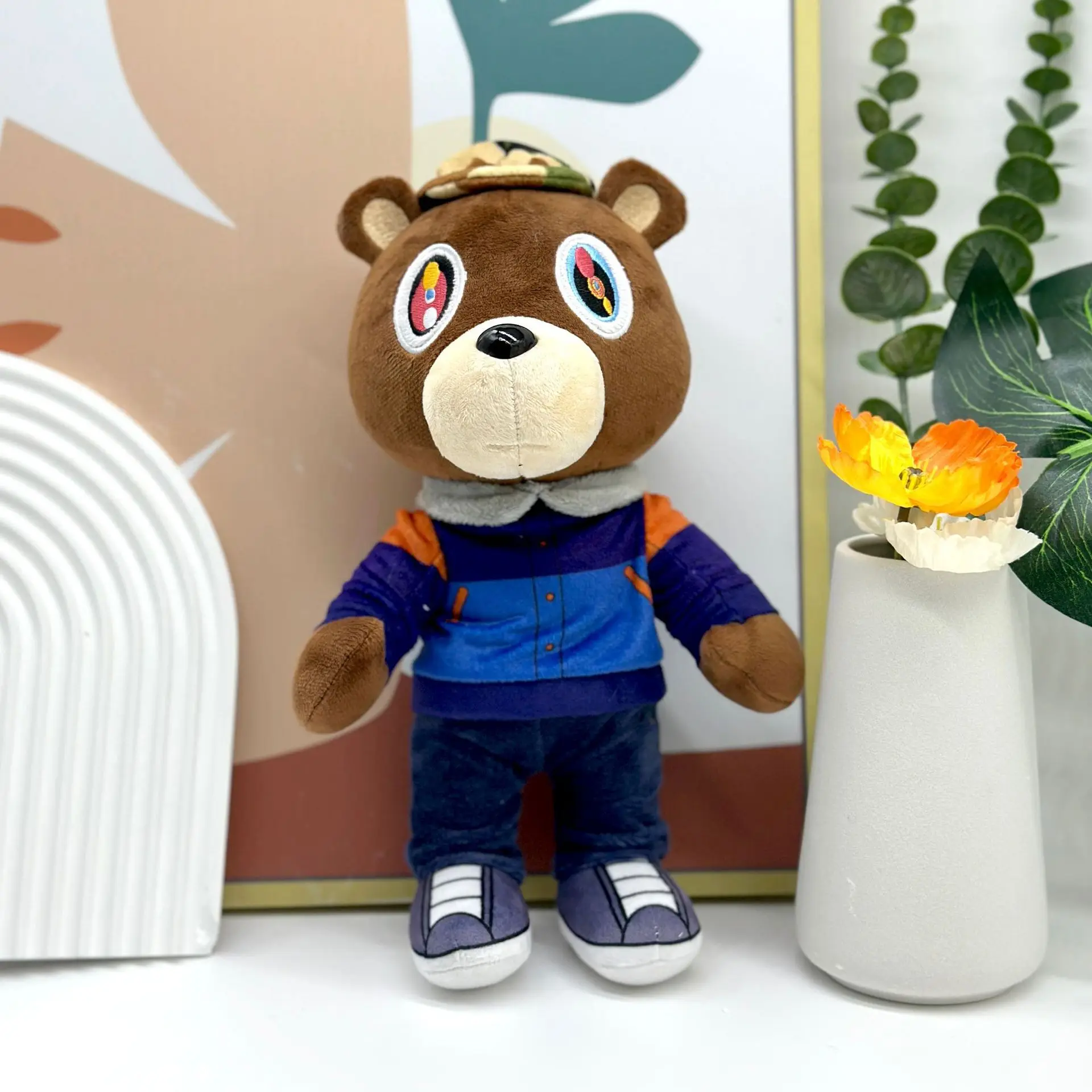 30cm Kawaii Kanye Dropout Bear Teddy Bear Plush Toys Kanye West Graduation Soft Stuffed Home Room Decor Birthday Gift