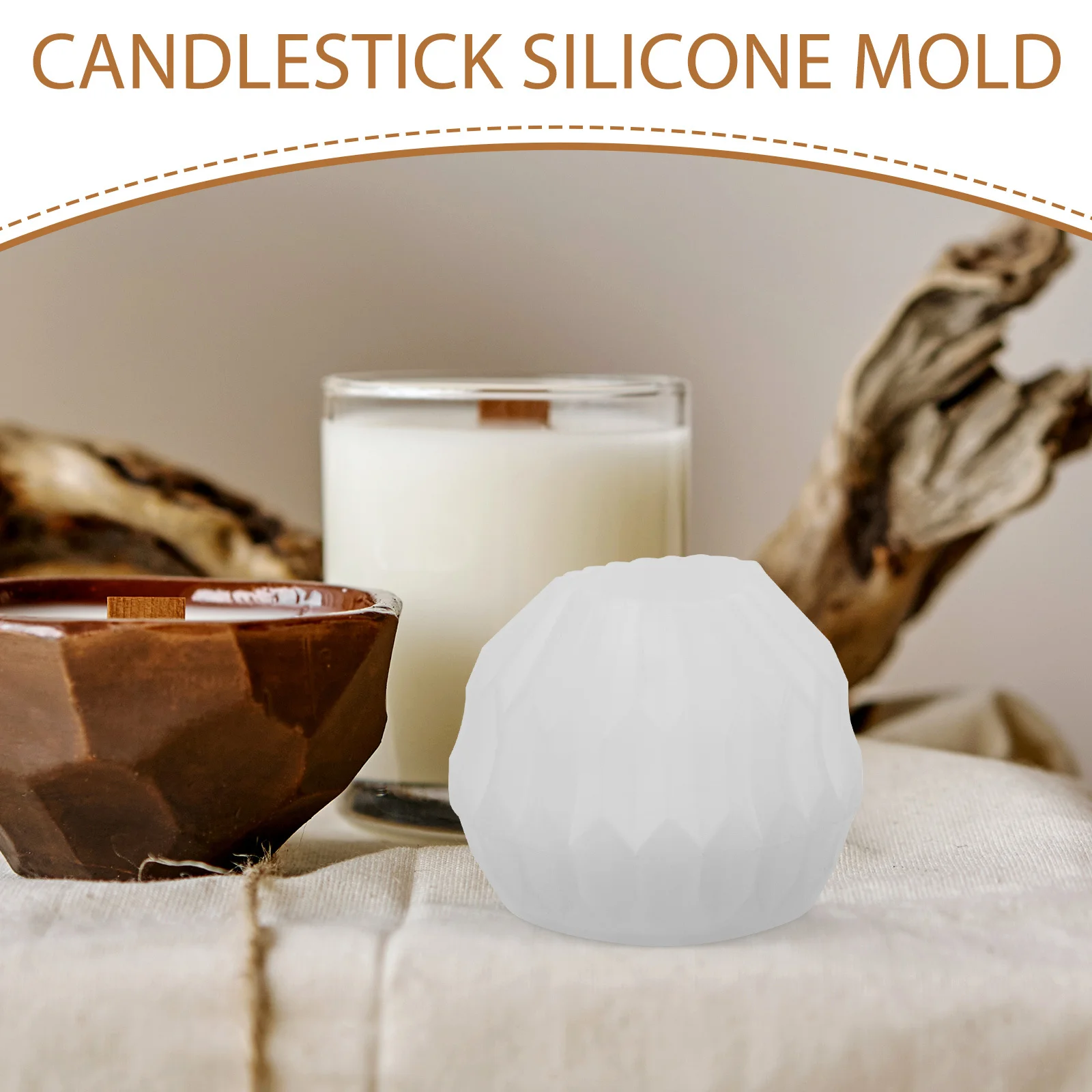 

Small Silicone Candlestick Mold Round Resin Molds for DIY Epoxy Holder Art Craft Decorative Supplies Reusable Non-Stick