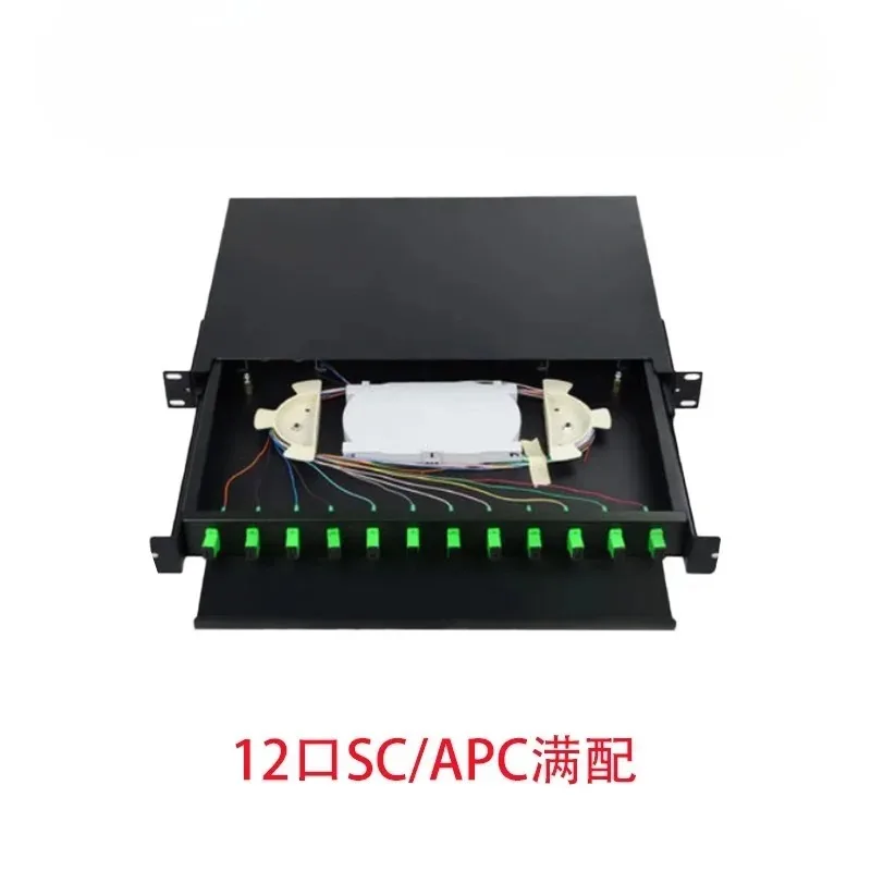 Caja Terminal de Fibra Óptica Tipo Deslizante 12/24 Puertos SC/FC/LC, Caja de Empalme de 48 Núcleos, Marco de Distribución ODF Universal