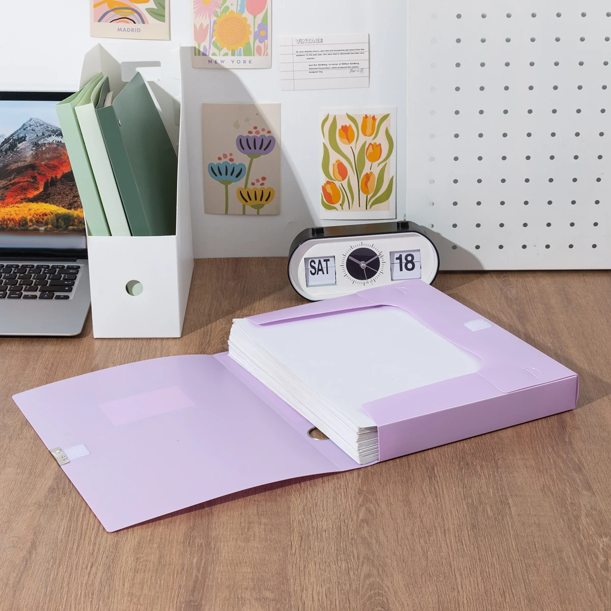 Thickened File Box Document Storage Box Pp Data Box A4 Contract Folder Accounting Voucher Organizing Box