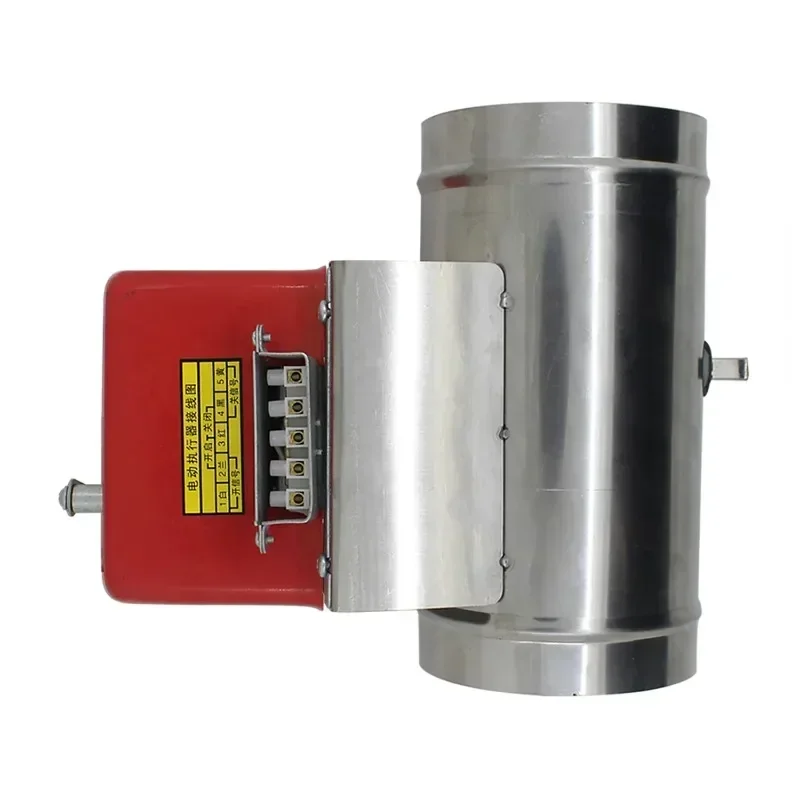 Electronic chimney air damper volume valve stove pipe damper 80 - 400 mm motorized damper high temperature max 200 ℃