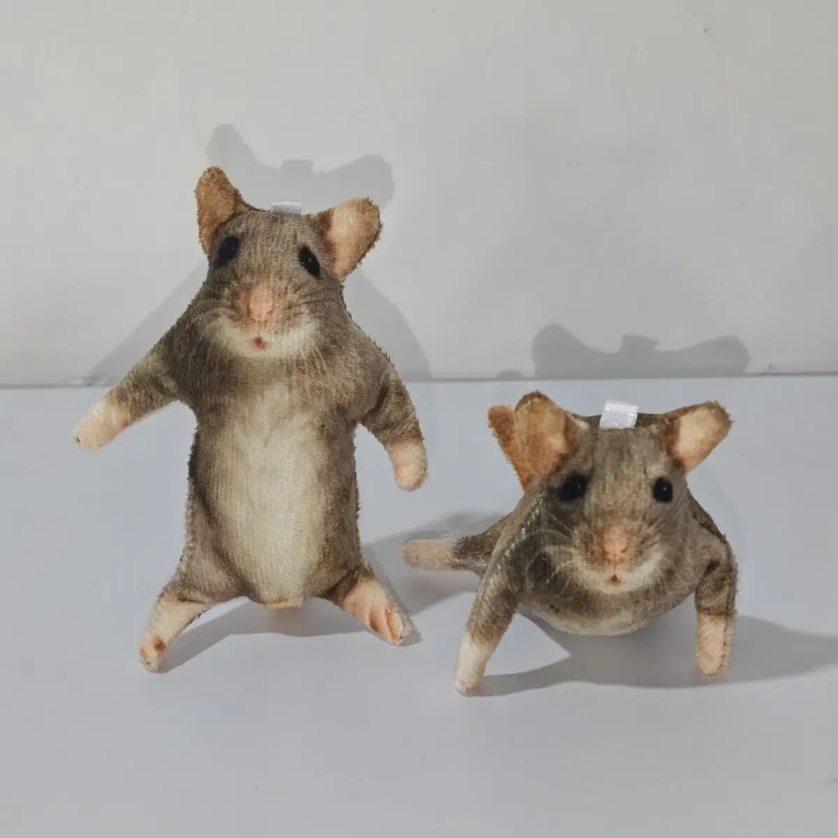 12/24cm Creative Simulated Mouse Doll Plush Cartoon Doll Soft Kawaii Nimi Animal Figure Stem Built in Skeleton Kid Gift Birthday