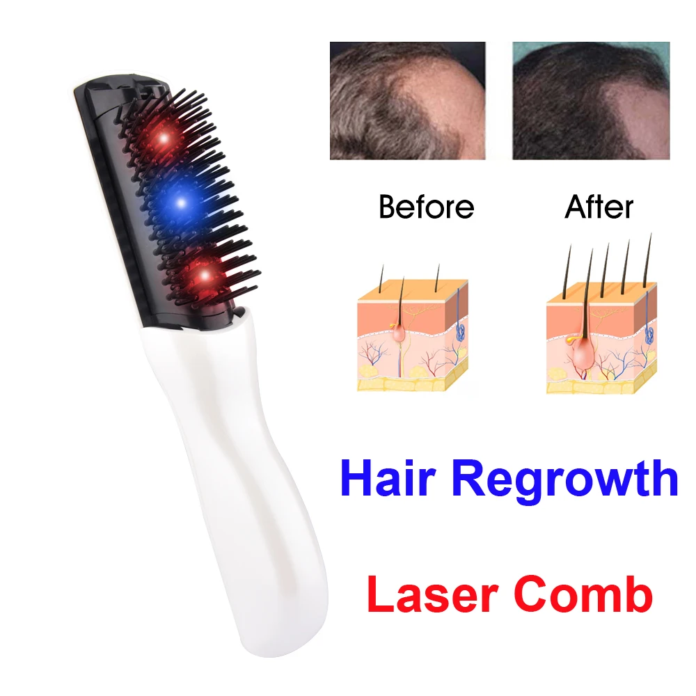 Electric Laser Hair Growth Comb Anti Hair Loss Treatment Infrared Vibration Hair Brush Care Massage Regrowth Head Massager Tool view 2