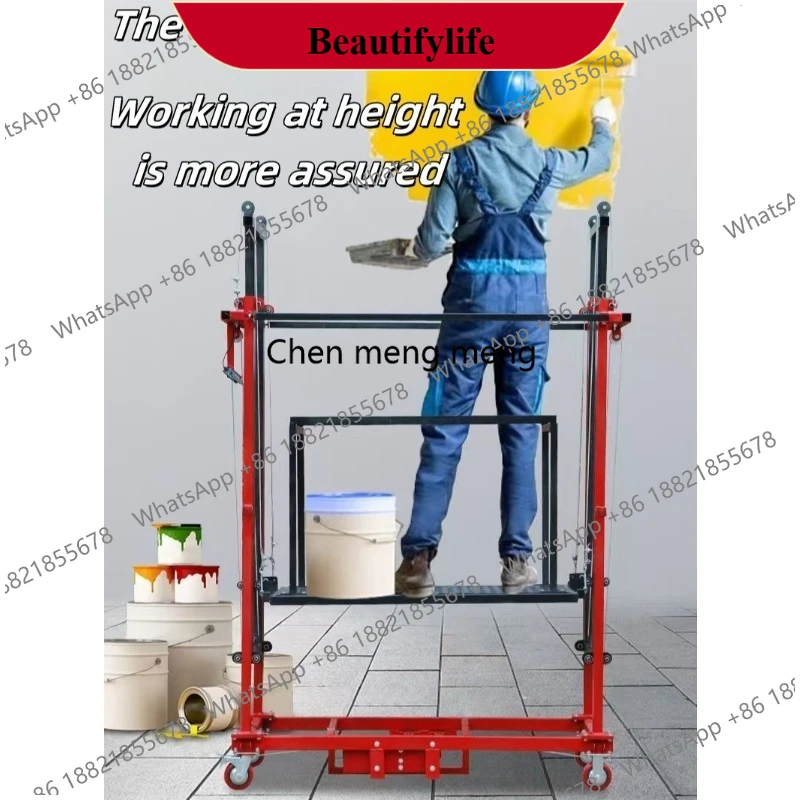 z189 2-8m Folding Electric Scaffolding Lift with Guardrail Suitable for Warehouse Factory Handling and Transportation Lifting Go