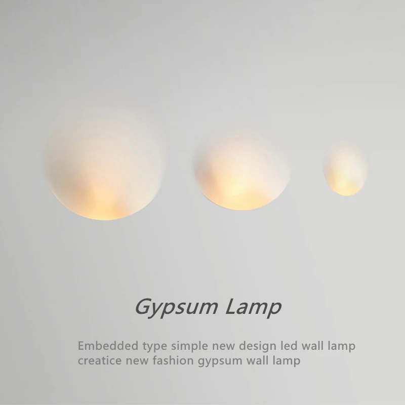 Embedded Type Gypsum Wall Lamp Indoor Decor Living Room Bedroom Aisle New Design See Lighting But Not Lamps LED Wall Light