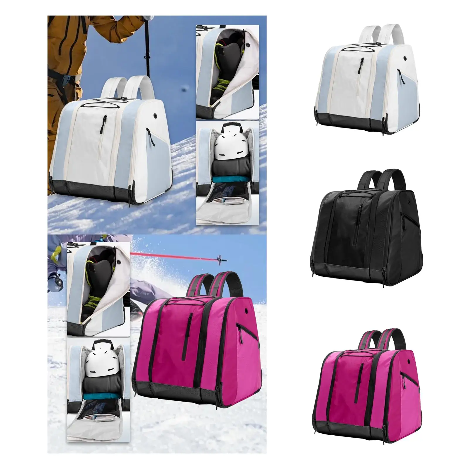 Bolsa de esquí impermeable con compartimento para botas liviana con orificios de ventilación