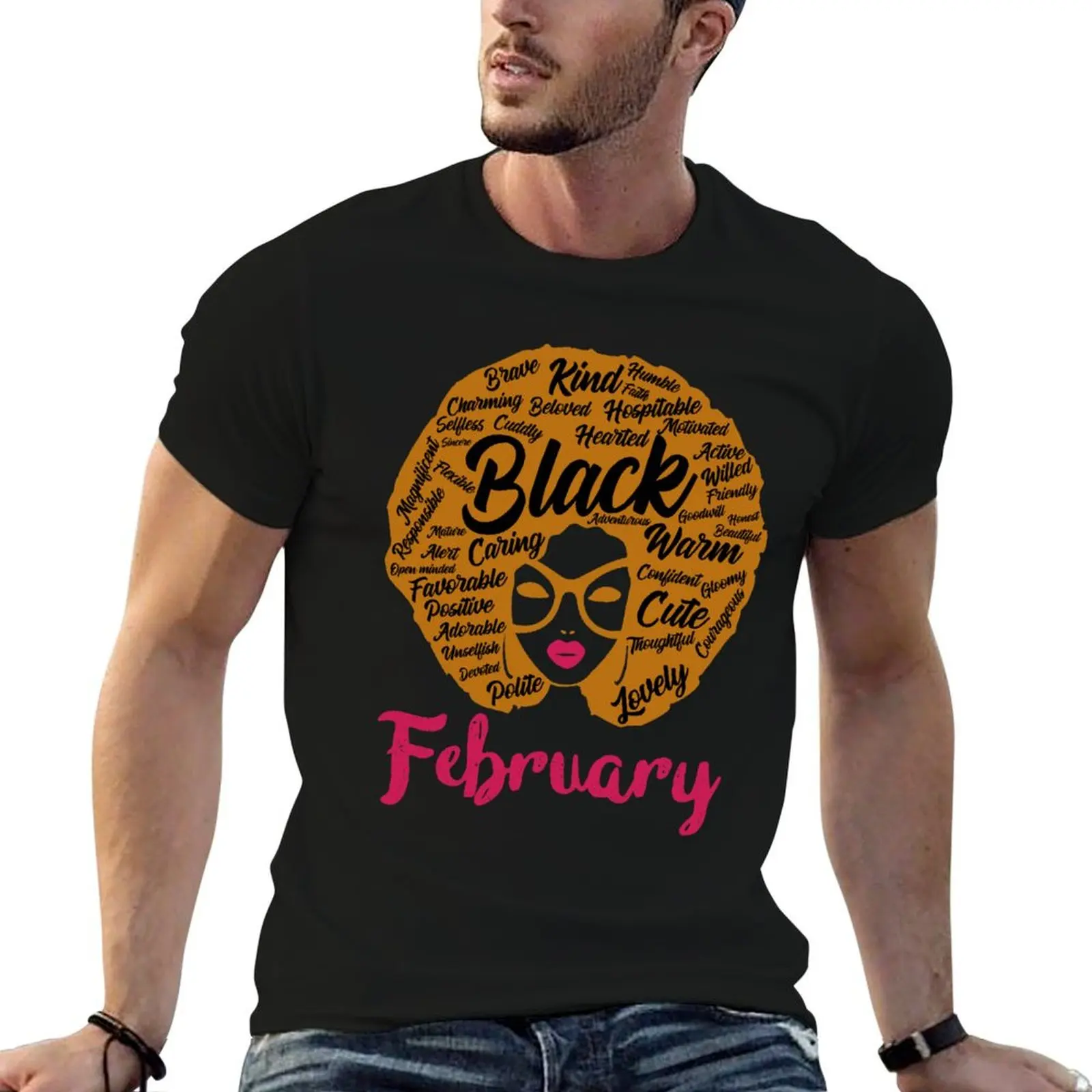 Black Queens are born in February T-Shirt Plus Size Quick Dry Sports Tee