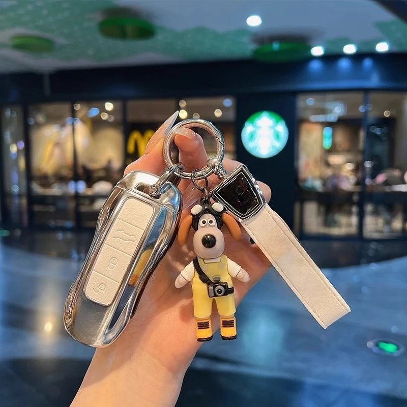 

Подходит для защитного чехла для ключей Porsche, нового чехла для ключей Panamera Macan911, сумки для ключей 718, металла