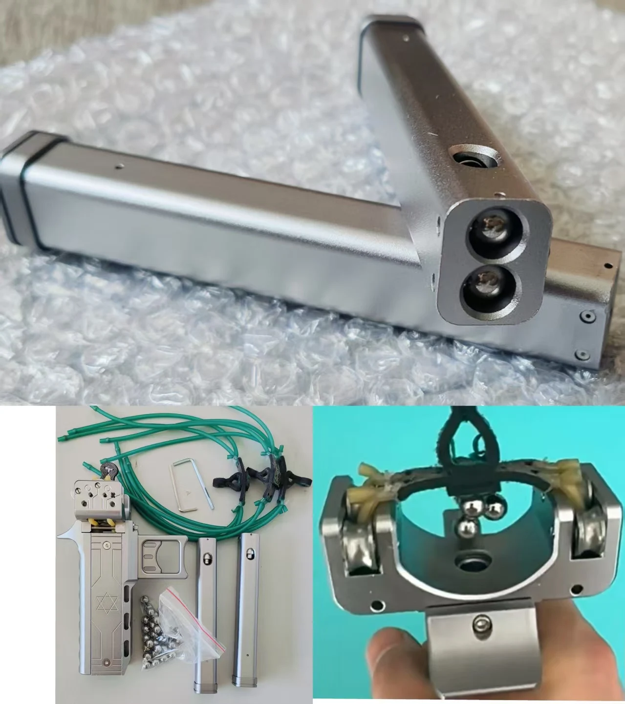 Double Clip Magnetic Suction Automatic Loading High Precision Rapid Firing Metal Aluminum Alloy Outdoor EDC Hunting Tool Gift