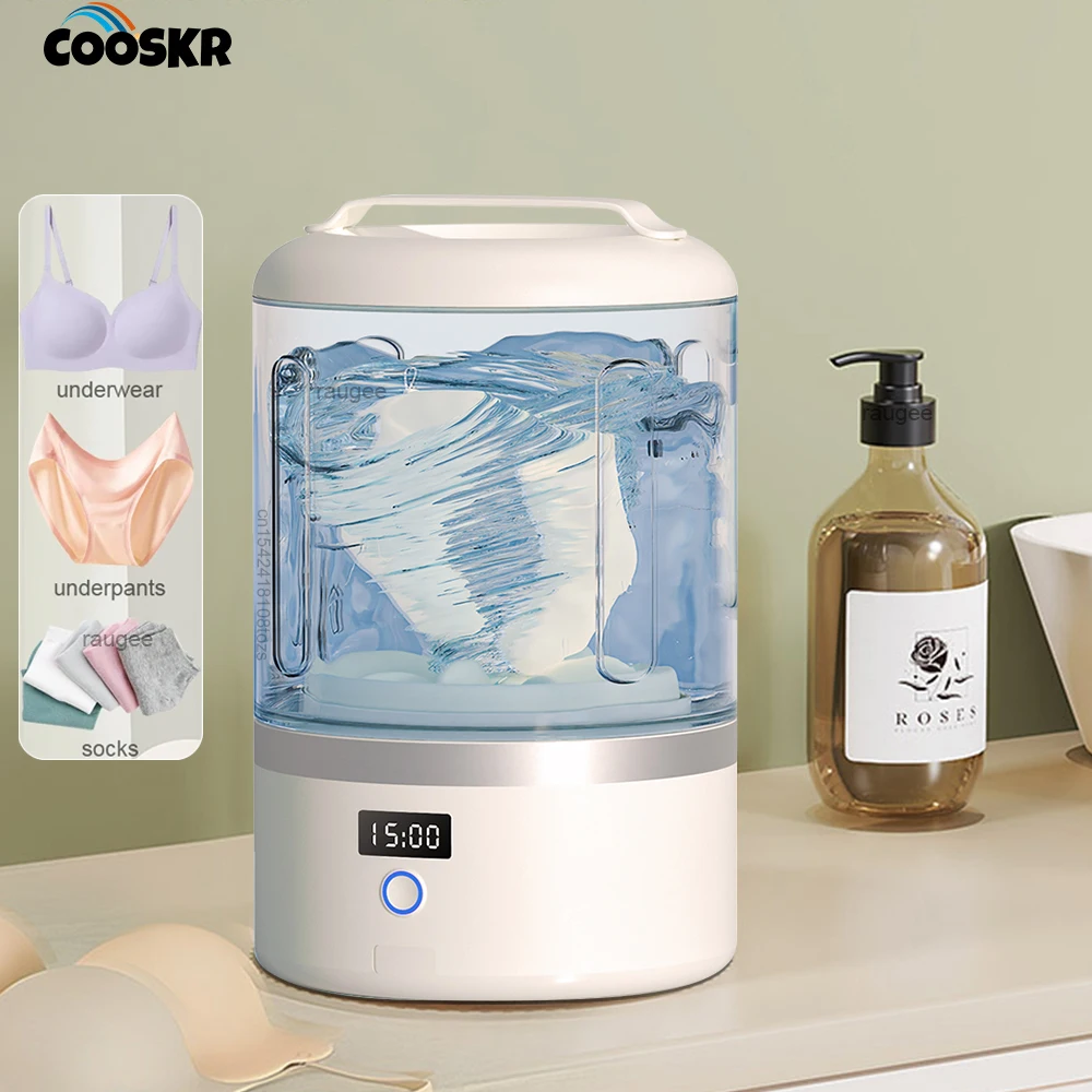 

Мини-стиральная машина 1,5 л для нижнего белья, трусиков, носков, одежды для домашних животных, электрическая стиральная машина, перезаряжаемая беспроводная стиральная машина