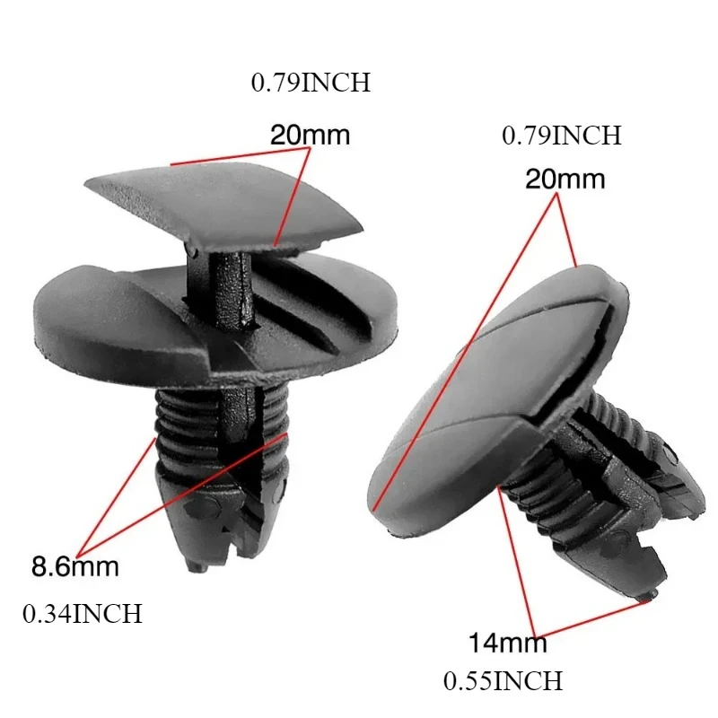 20pcs Car'S Mudguard Lining Wheel Arch Fixing Clips Suitable For Peugeot Citroen Leaf Plate Buckle Bumper Fasteners Rivet Fender