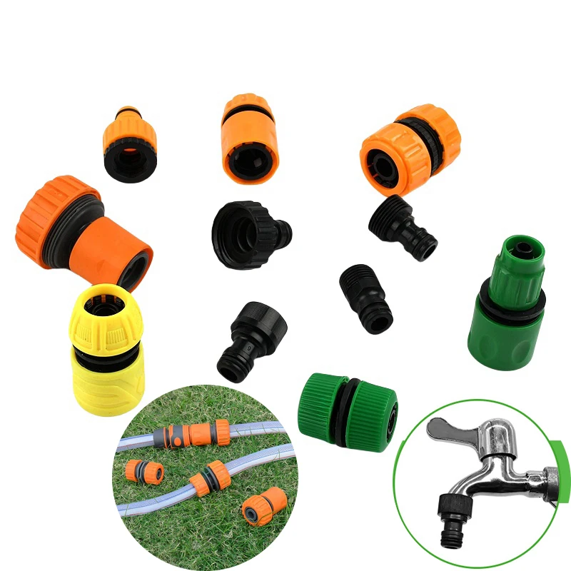 2PCS Quick Water Connector for Car Wash Garden Irrigation Fitting Tube Repair Coupler Joint Hose Accessories