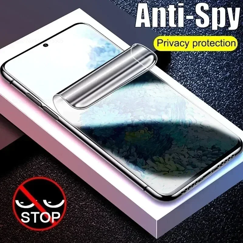 Anti Spy filme hidrogel para Samsung, protetor de tela de privacidade, Samsung Galaxy S21, S20, S22, S23 Ultra, Nota 20, 10, S10, S9 Além disso, 3pcs