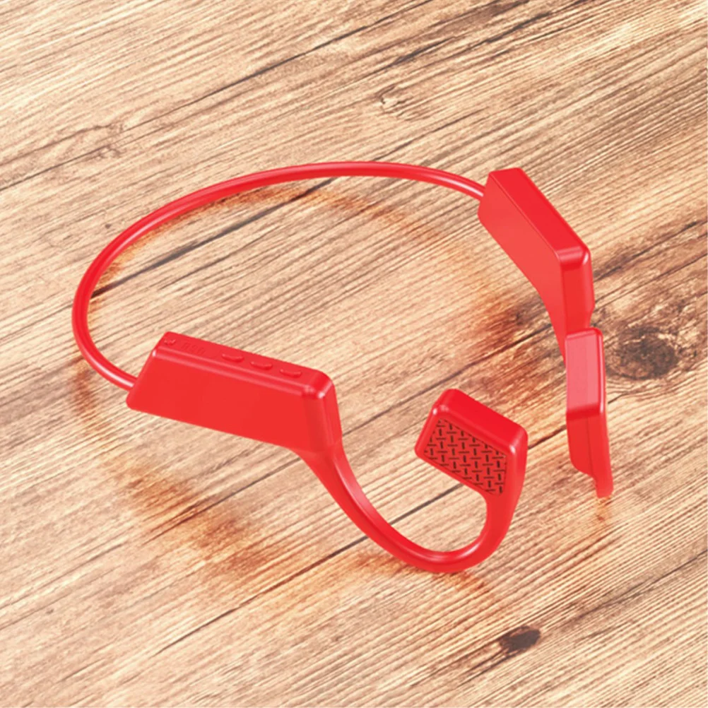 

1pc Wireless Earbuds Bone Conduction Hanging Ear Design Sports Earphones For Gym Running Outdoor Use Red