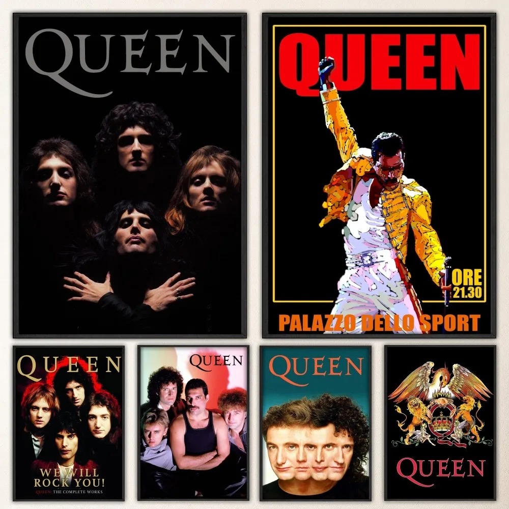 Queen Band Music Poster Prints Poster Wall Painting Bedroom Living Room Wall Bar Restaurant Sticker Small