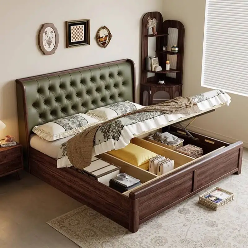 Price Elegant Double Bed Couples Normal Soft Adults Storage Double Bed Modern Luxury Japanese Letto Matrimoniale Furniture