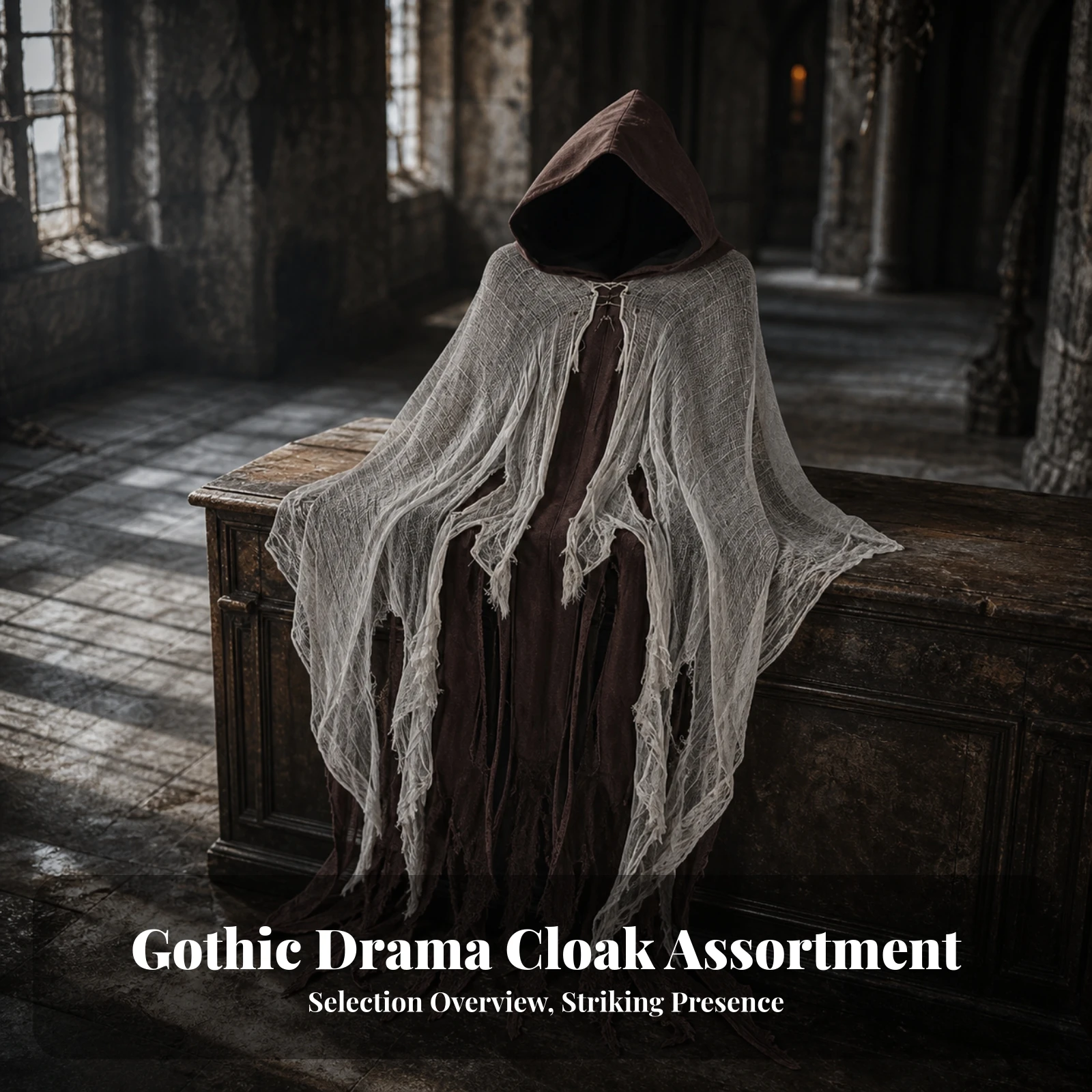 Cape à capuche pour Halloween, robe à capuche, cape de cosplay légère pour les cosplayers et le théâtre