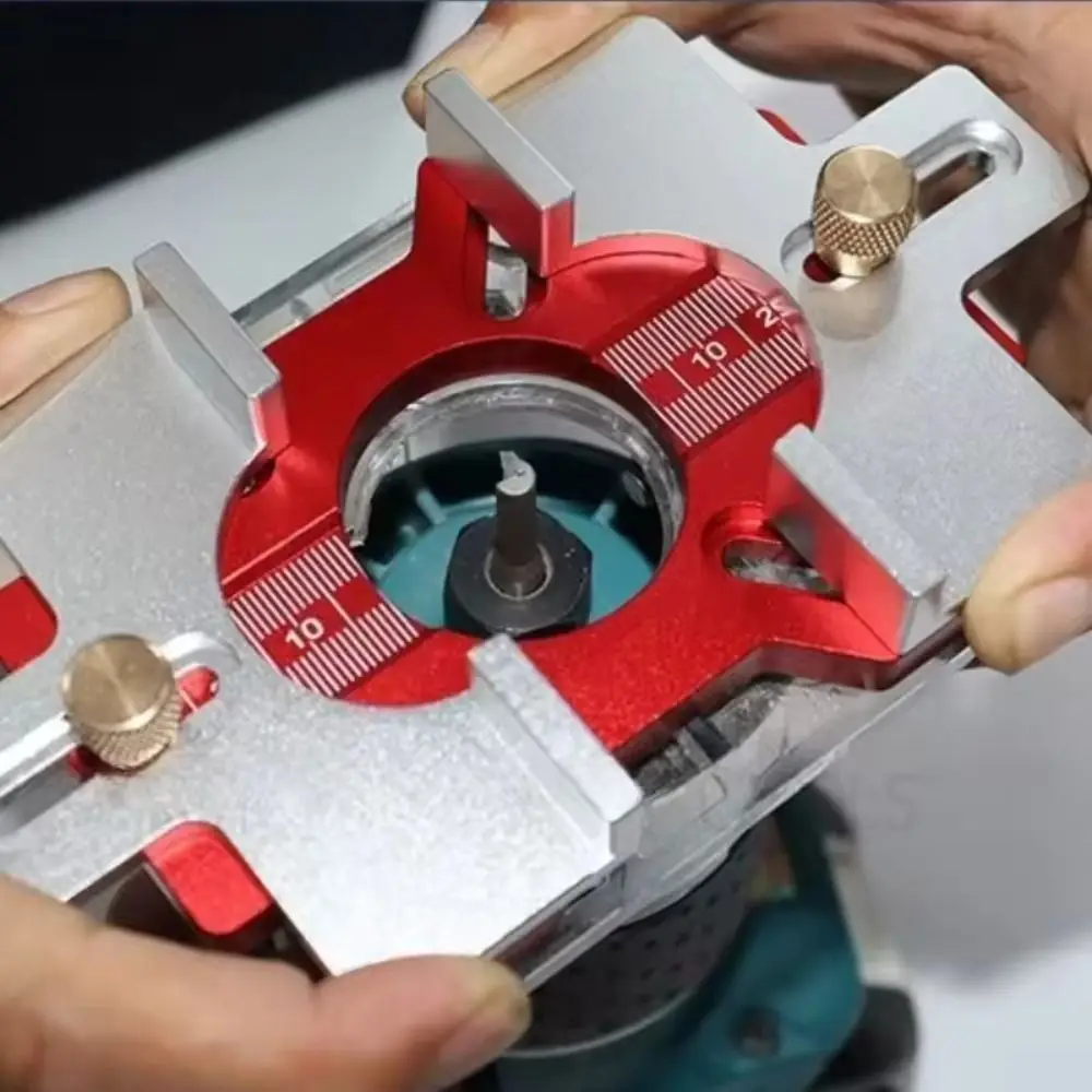 2-in-1 Drawer Handle Punching Template Aluminum Alloy Slotted Mortising Jig Wood Convenient Convenient Cut