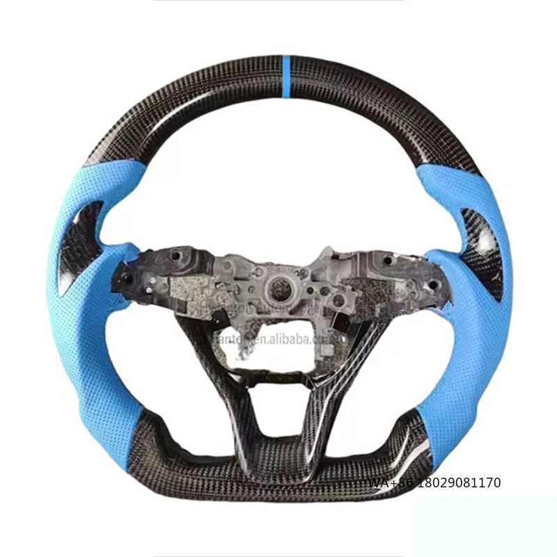 

Специальные новые продукты, синий перфорированный кожаный руль из углеродного волокна для Honda Accord, 10-й автомобильный руль