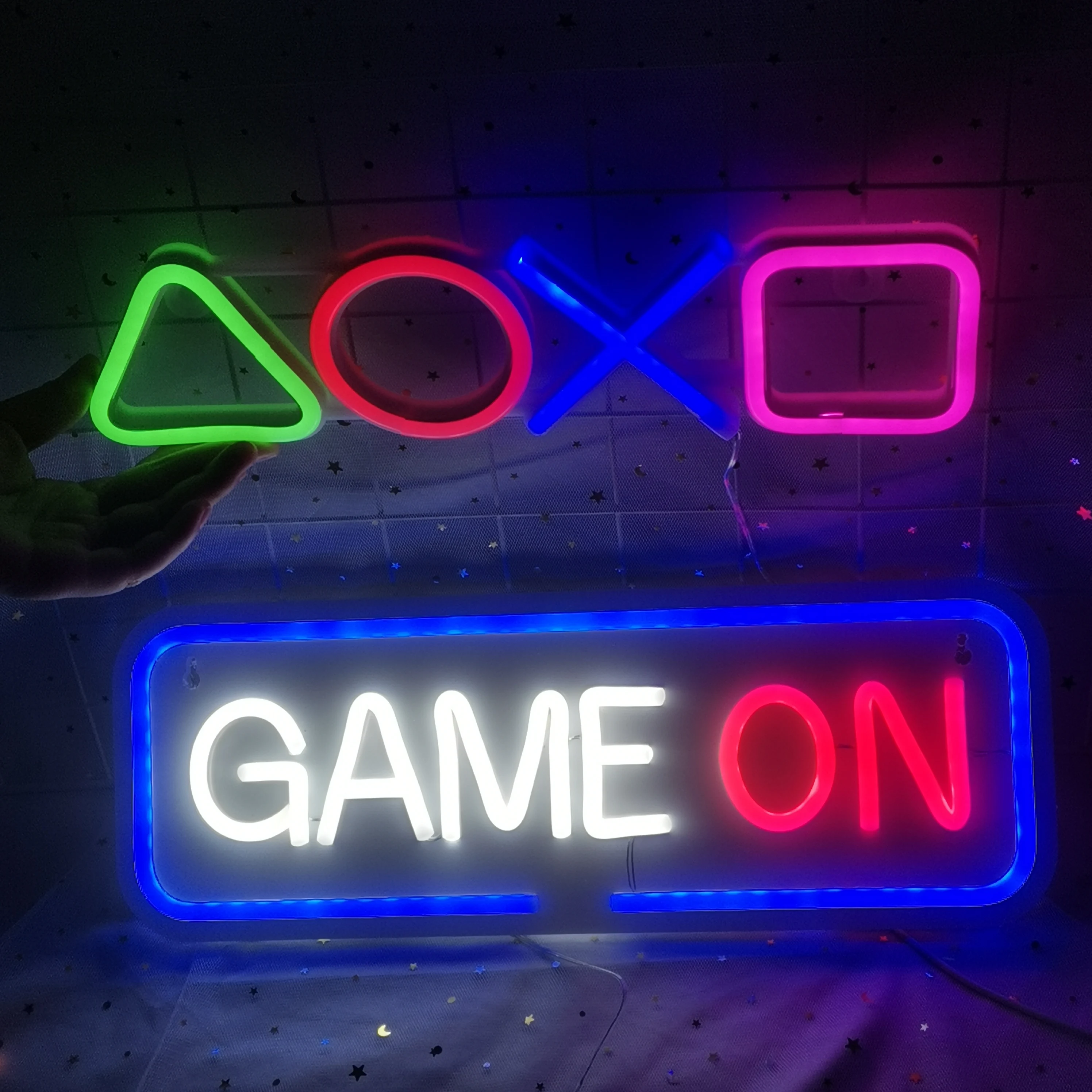 Game On Neon Signs Neon Lights Console do jogo LED Sinais De Neon Para Decoração Da Parede Bar Luzes Gaming Room Decoração Do Quarto Luzes