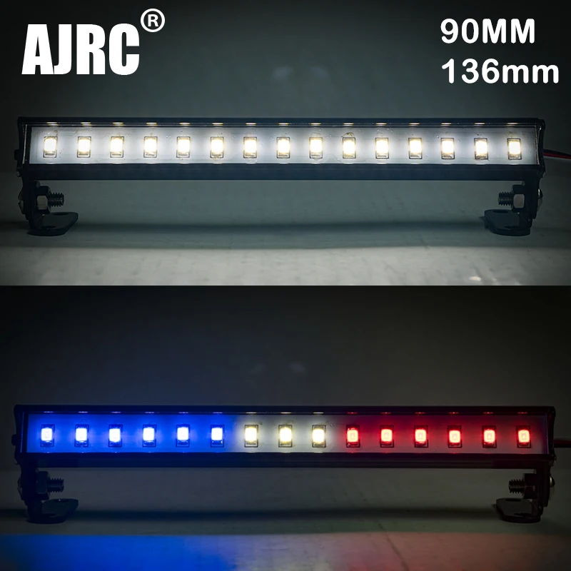 

For Trax/as Trx-4 Scx10 Ii Axial 91-136mm White Red Blue Metal Top Row Light Ch3 Control Light 1/10 Simulation Climbing Car