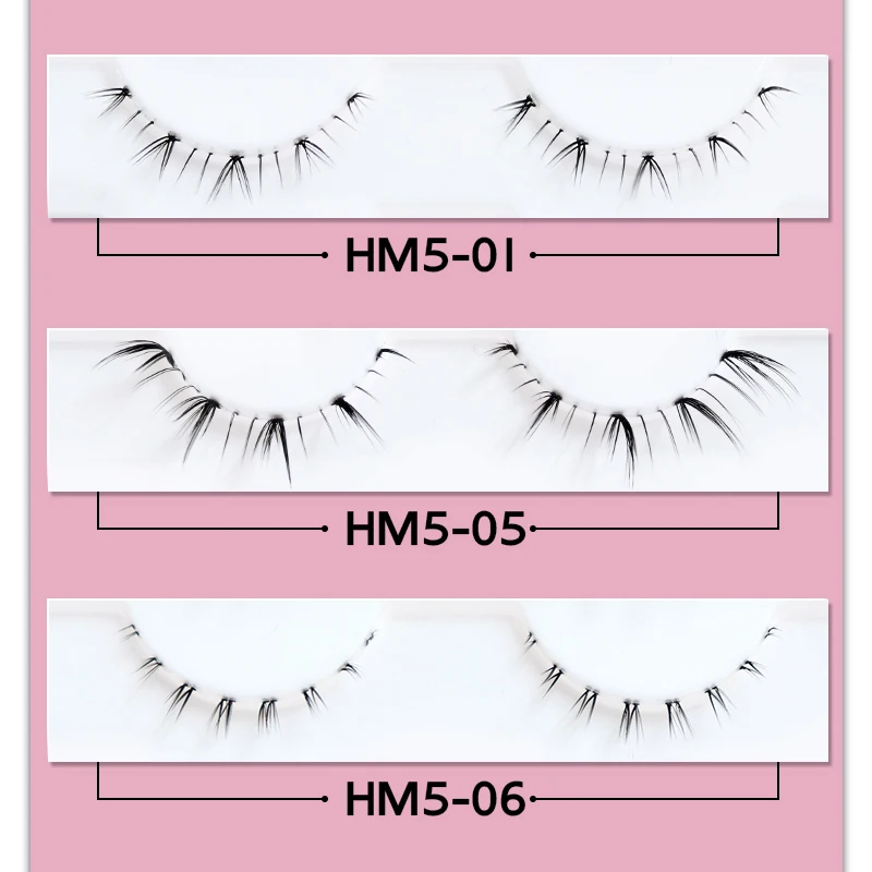 10Pairs Lower Eyelashes Pack Under Eye Lashes Soft Lower Eyelashes 100% Handmade Clear Band Manga Bottom Lashes Makeup Tools