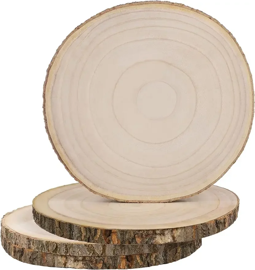 1/3 Pcs Large Natural Wood Slices 0.6-2.7 Inches Unfinished Wood Centerpieces for Tables DIY Round Wooden Crafts Wedding Party