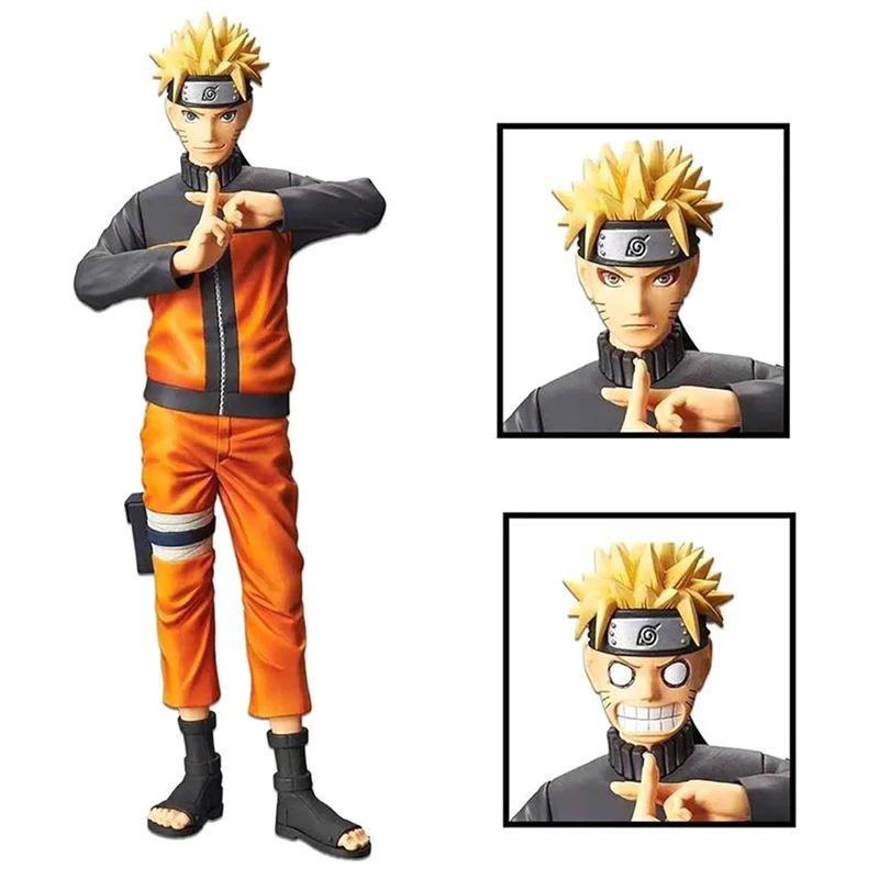 Figura de acción de Anime Naruto Shippuden, Uzumaki, Naruto, cambiador de cara, salvia, Toad, Sennin, muñeca de PVC, modelo coleccionable, juguete, regalo para niños, 28cm