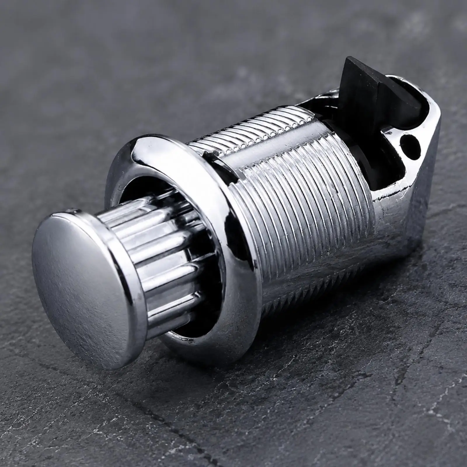 Keyless RV Button Lock Push to Open Cabinet Latch for Camper Door Drawer Zinc Alloy ABS