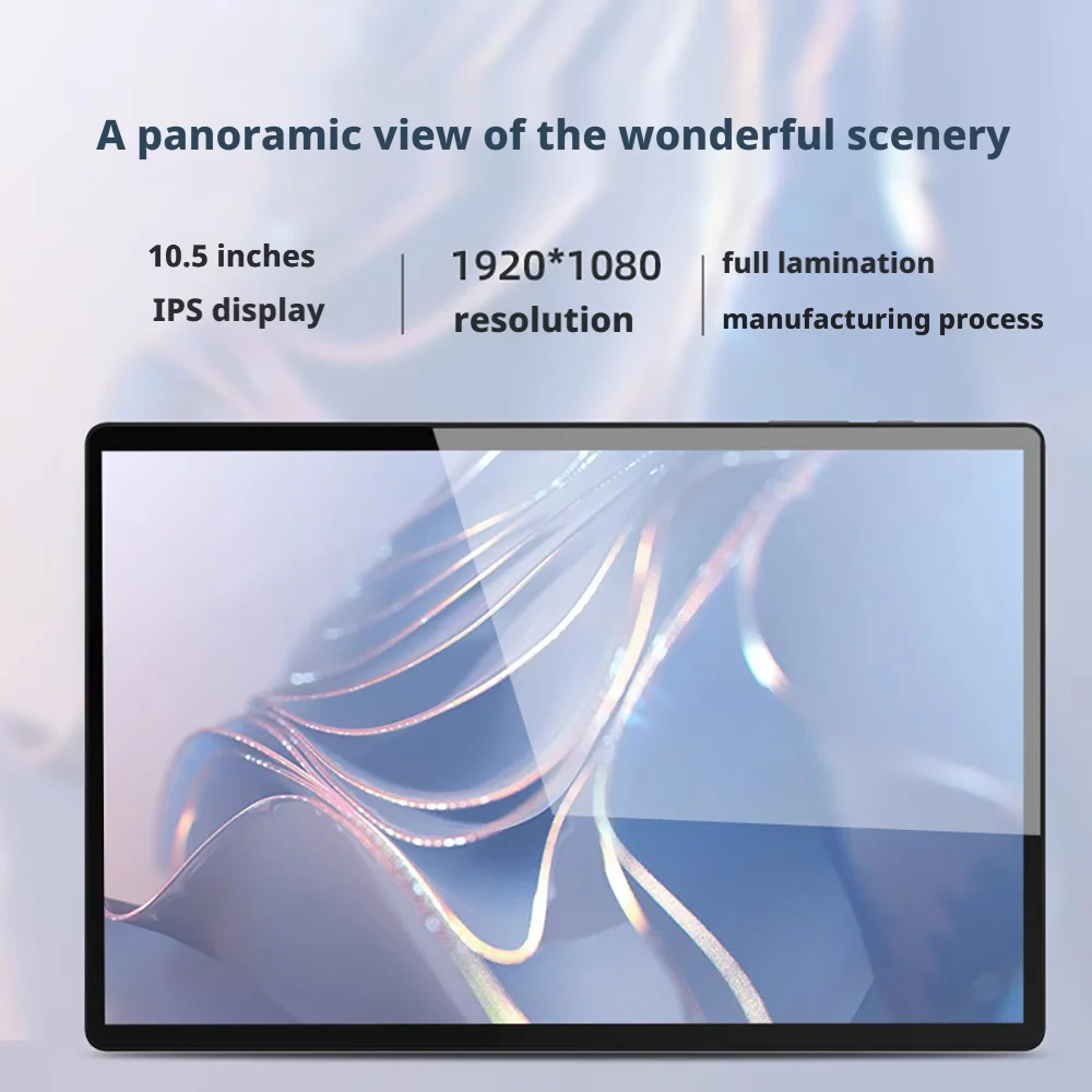 10.5 Inch Tablet PC FHD 1920*1200 Android 12 8-Core 8GB LPDDR4 RAM 256GB SSD WiFi Dual Camera USB C With 7000mAh Mini Tablet