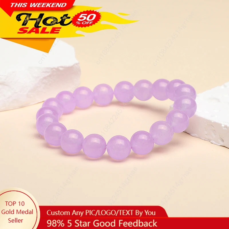 

Light Purple Quartzite Bracelets Natural Stone Beads Yoga Healing Bracelet Jewelry for Women Men Best Friend Gift Dropshipping