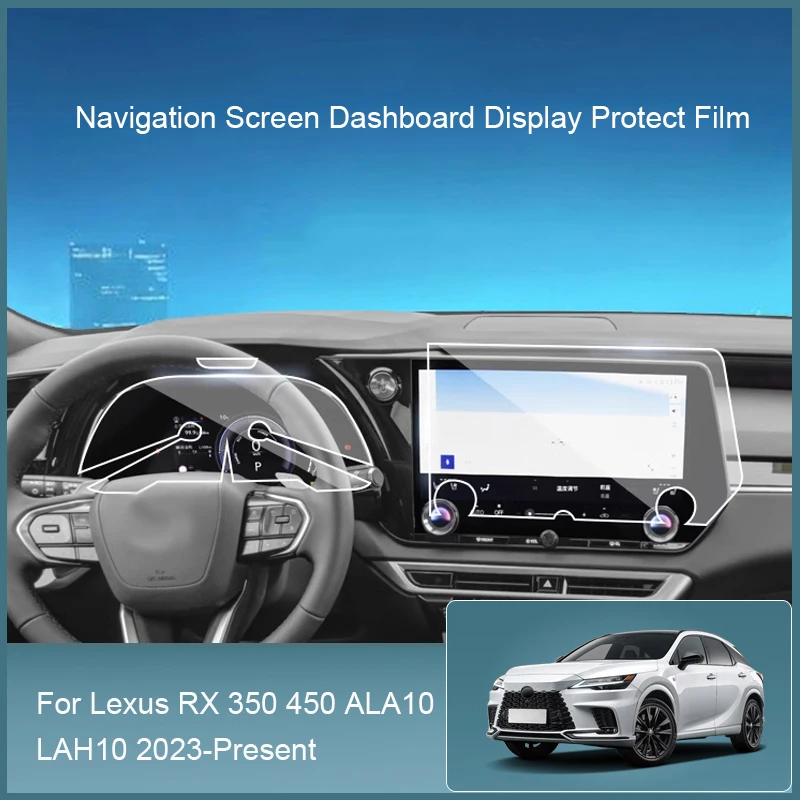 For Lexus RX 350 450 ALA10 LAH10 2023-Present Car GPS Navigation Screen Protect Tempered Film Dashboard Display TPU Sticker