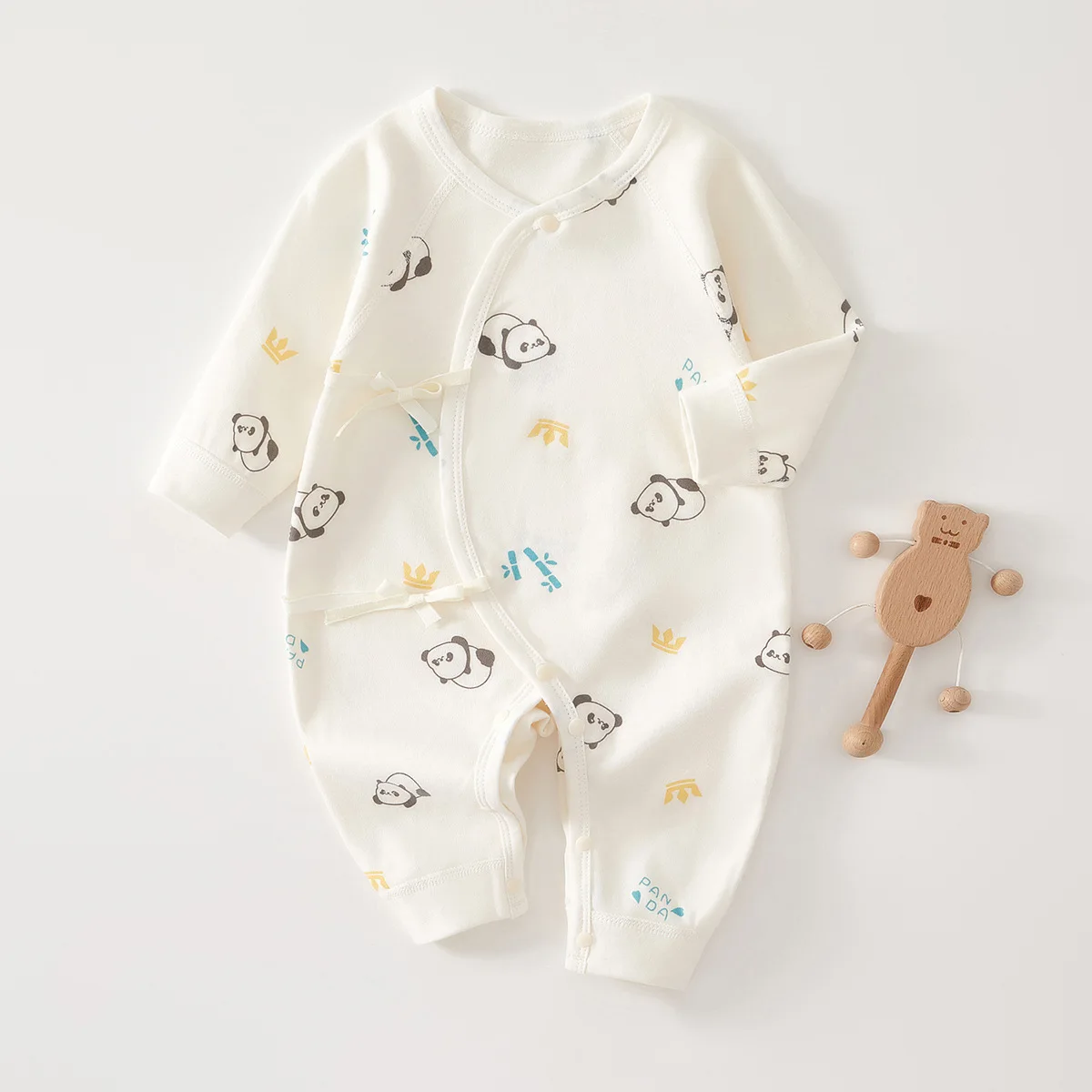 AYNIGIELL Jumpsuit Bayi Baru Lahir Berkualitas Tinggi Jumpsuit Anak-anak Lucu Empat Musim 0-6M Pakaian Bayi Laki-laki Perempuan Lucu